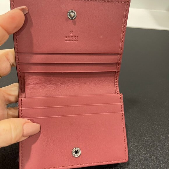 GG Supreme Monogram Blooms Card Case Beige Multicolor Dry Rose (159501) - Picture 5 of 7